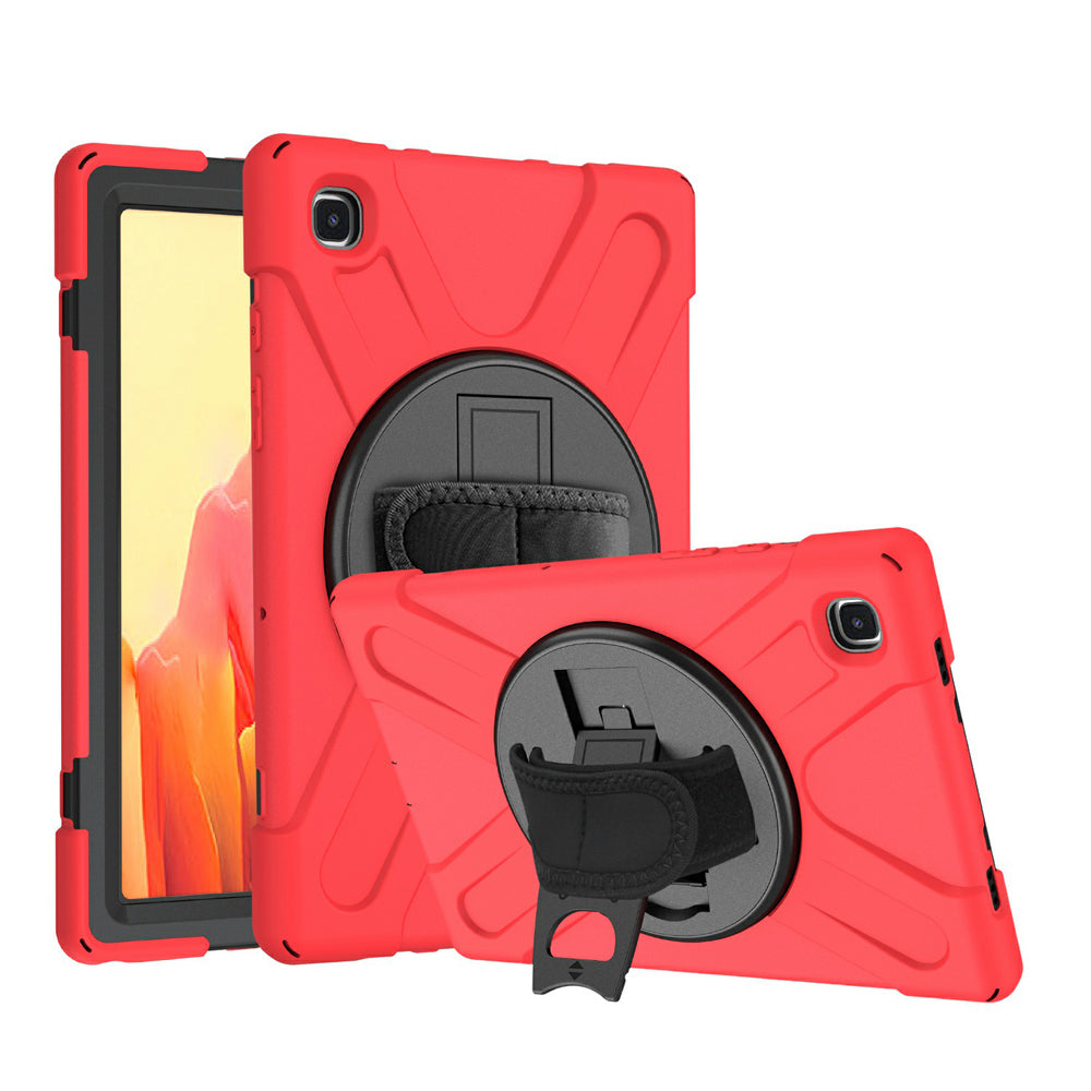 [Built-in Hand Holder Strap] 360° Swivel PC + Silicone Combo Kickstand Tablet Case for Samsung Galaxy Tab A7 10.4 (2020)