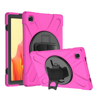 [Built-in Hand Holder Strap] 360° Swivel PC + Silicone Combo Kickstand Tablet Case for Samsung Galaxy Tab A7 10.4 (2020)