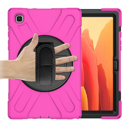 [Built-in Hand Holder Strap] 360Â° Swivel PC + Silicone Combo Kickstand Tablet Case for Samsung Galaxy Tab A7 10.4 (2020)