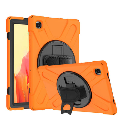 [Built-in Hand Holder Strap] 360° Swivel PC + Silicone Combo Kickstand Tablet Case for Samsung Galaxy Tab A7 10.4 (2020)