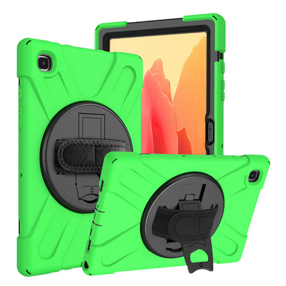 [Built-in Hand Holder Strap] 360Â° Swivel PC + Silicone Combo Kickstand Tablet Case for Samsung Galaxy Tab A7 10.4 (2020)