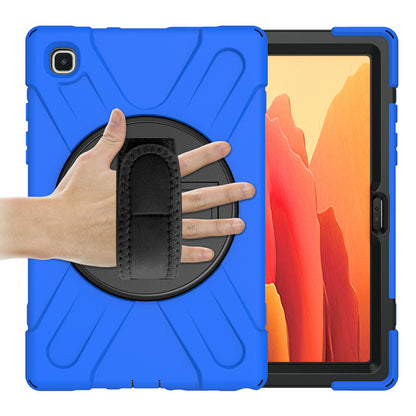 [Built-in Hand Holder Strap] 360Â° Swivel PC + Silicone Combo Kickstand Tablet Case for Samsung Galaxy Tab A7 10.4 (2020)