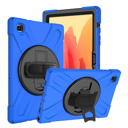 [Built-in Hand Holder Strap] 360Â° Swivel PC + Silicone Combo Kickstand Tablet Case for Samsung Galaxy Tab A7 10.4 (2020)