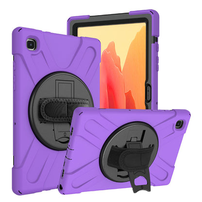 [Built-in Hand Holder Strap] 360Â° Swivel PC + Silicone Combo Kickstand Tablet Case for Samsung Galaxy Tab A7 10.4 (2020)