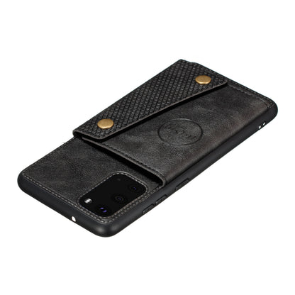 Card Holder PU Leather Coated TPU Case Shell [Built-in Magnetic Sheet] for Samsung Galaxy S20 FE 4G/5G/2022/S20 Lite