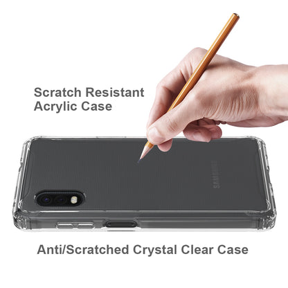 Anti-Scratch Hard Acrylic Back + Soft TPU Edge Crystal Clear Hybrid Case for Samsung Galaxy Xcover Pro