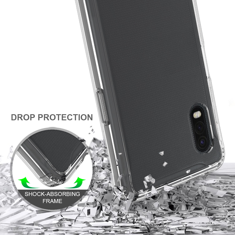 Anti-Scratch Hard Acrylic Back + Soft TPU Edge Crystal Clear Hybrid Case for Samsung Galaxy Xcover Pro