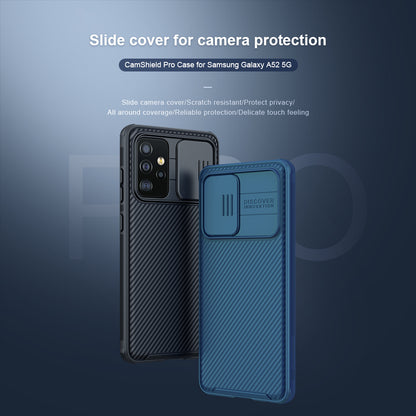 NILLKIN CamShield Pro Hard Shockproof PC Panel + TPU Frame Drop Resistant Cover Shell with Camera Cover for Samsung Galaxy A52 4G/5G / A52s 5G