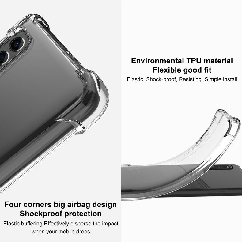 IMAK Four Corner Cushioned Full Protection TPU Soft Case [with Screen Protector] for Motorola Edge S / Moto G100