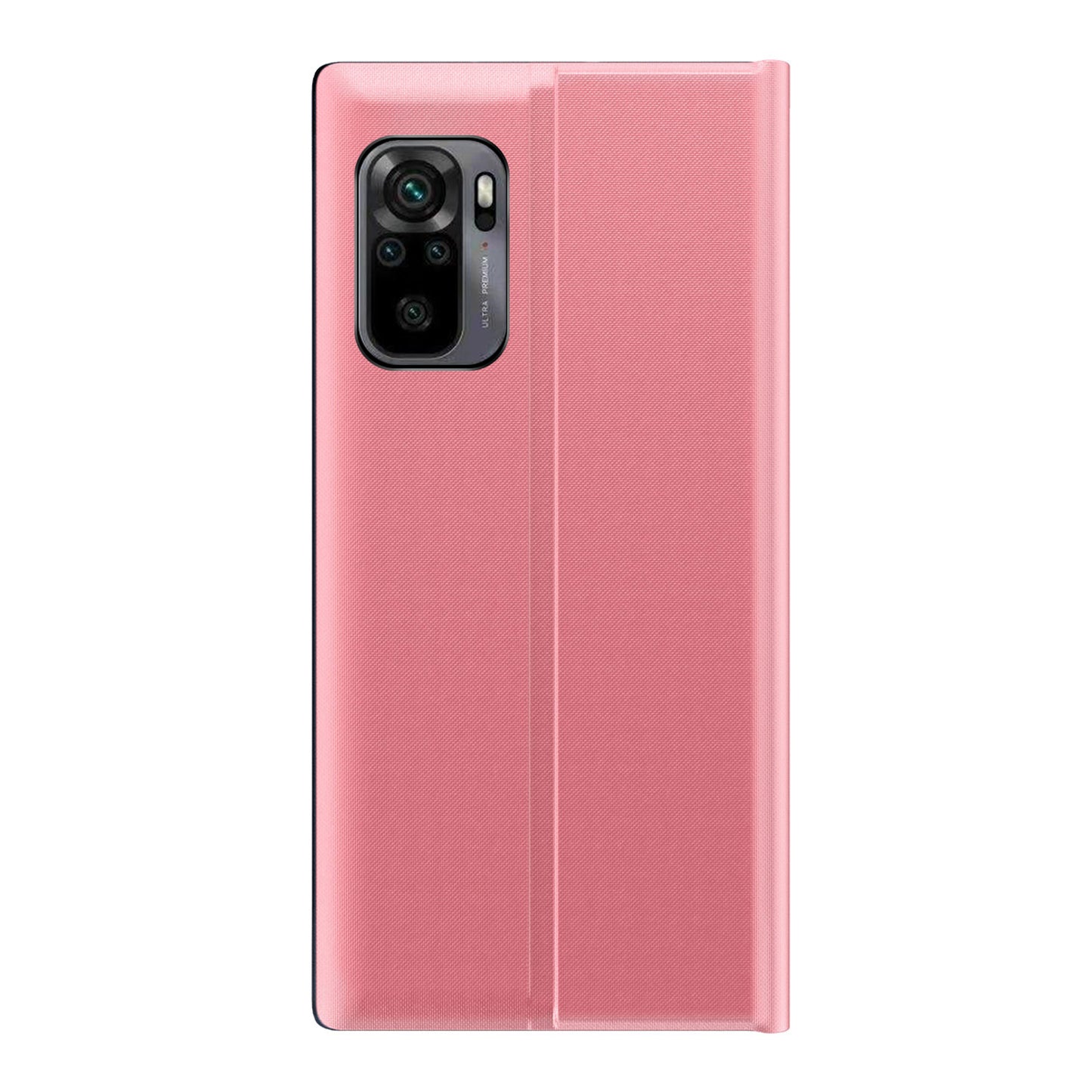 View Window Auto-absorbed Flip Leather Stand Protector Shell for Xiaomi Poco M5s 4G / Redmi Note 10 4G / Note 10S 4G