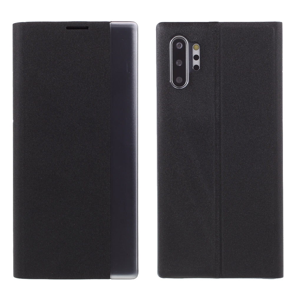 Flip Leather Auto-absorbed Protector Shell with View Window and Stand for Samsung Galaxy Note 10 Plus