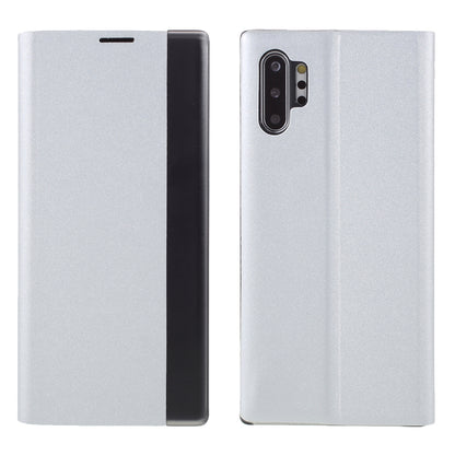 Flip Leather Auto-absorbed Protector Shell with View Window and Stand for Samsung Galaxy Note 10 Plus