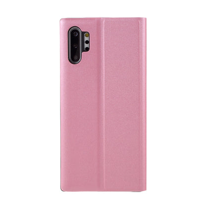 Flip Leather Auto-absorbed Protector Shell with View Window and Stand for Samsung Galaxy Note 10 Plus