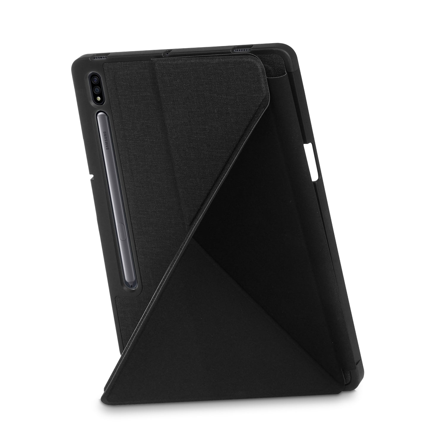 Origami Stand Wake Sleep Smart Leather Case with Pen Holder for Samsung Galaxy Tab S7 Plus T970 T975/Tab S8+