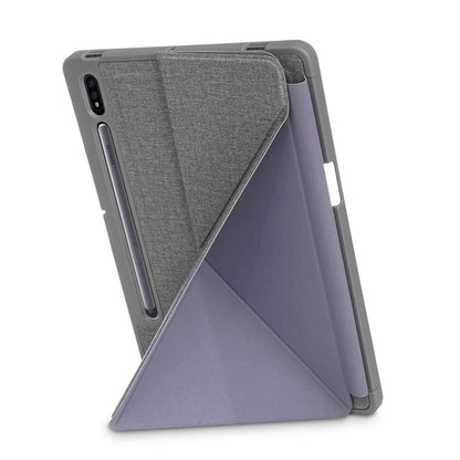 Origami Stand Wake Sleep Smart Leather Case with Pen Holder for Samsung Galaxy Tab S7 Plus T970 T975/Tab S8+