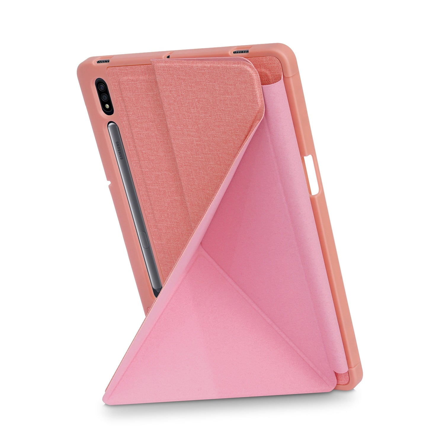 Origami Stand Wake Sleep Smart Leather Case with Pen Holder for Samsung Galaxy Tab S7 Plus T970 T975/Tab S8+