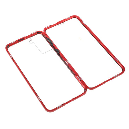 [Magnetic Lock Installation] Metal Frame with Double Side Tempered Glass Phone Case for Samsung Galaxy S21+ 5G