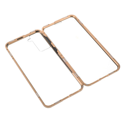 [Magnetic Lock Installation] Metal Frame with Double Side Tempered Glass Phone Case for Samsung Galaxy S21+ 5G