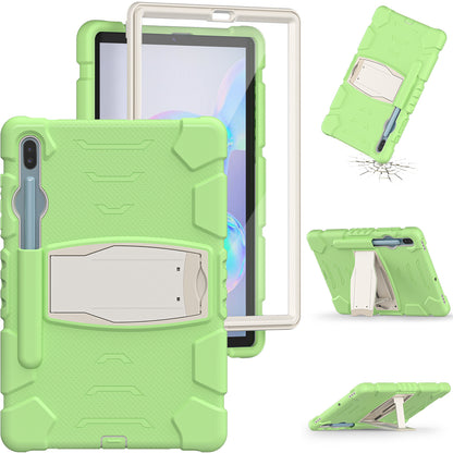 Impact Resistant PC + Soft Silicone Tablet Cover Case with Kickstand for Samsung Galaxy Tab S6 SM-T860 (Wi-Fi)/SM-T865 (LTE)/SM-T867