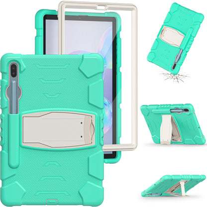 Impact Resistant PC + Soft Silicone Tablet Cover Case with Kickstand for Samsung Galaxy Tab S6 SM-T860 (Wi-Fi)/SM-T865 (LTE)/SM-T867