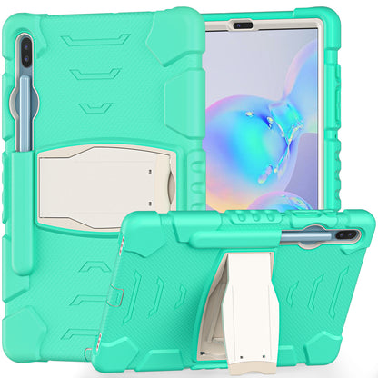 Impact Resistant PC + Soft Silicone Tablet Cover Case with Kickstand for Samsung Galaxy Tab S6 SM-T860 (Wi-Fi)/SM-T865 (LTE)/SM-T867