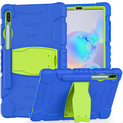 Impact Resistant PC + Soft Silicone Tablet Cover Case with Kickstand for Samsung Galaxy Tab S6 SM-T860 (Wi-Fi)/SM-T865 (LTE)/SM-T867