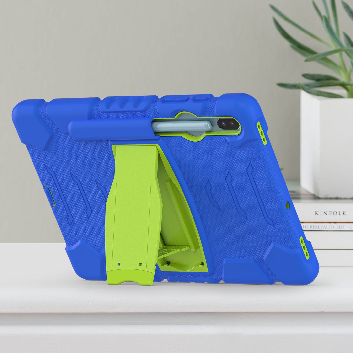 Impact Resistant PC + Soft Silicone Tablet Cover Case with Kickstand for Samsung Galaxy Tab S6 SM-T860 (Wi-Fi)/SM-T865 (LTE)/SM-T867