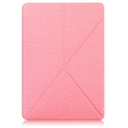 Origami Stand Design Plain Cloth Smart Tablet Case for Samsung Galaxy Tab S7 FE T736/Tab S7 Plus/Tab S8+