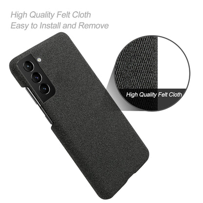 KSQ Well-Protected Hard Plastic Cover Coated with Cloth Back Case for Samsung Galaxy S21 FE