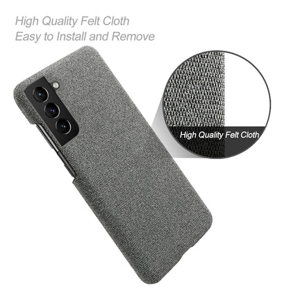 KSQ Well-Protected Hard Plastic Cover Coated with Cloth Back Case for Samsung Galaxy S21 FE