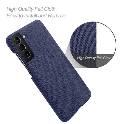 KSQ Well-Protected Hard Plastic Cover Coated with Cloth Back Case for Samsung Galaxy S21 FE