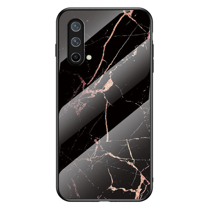 Drop-Proof Marbling Pattern Tempered Glass Cell Phone Cover for OnePlus Nord CE 5G