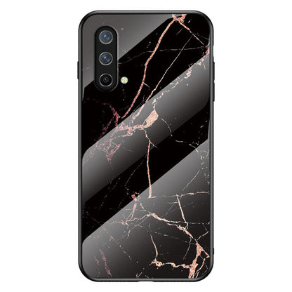 Drop-Proof Marbling Pattern Tempered Glass Cell Phone Cover for OnePlus Nord CE 5G