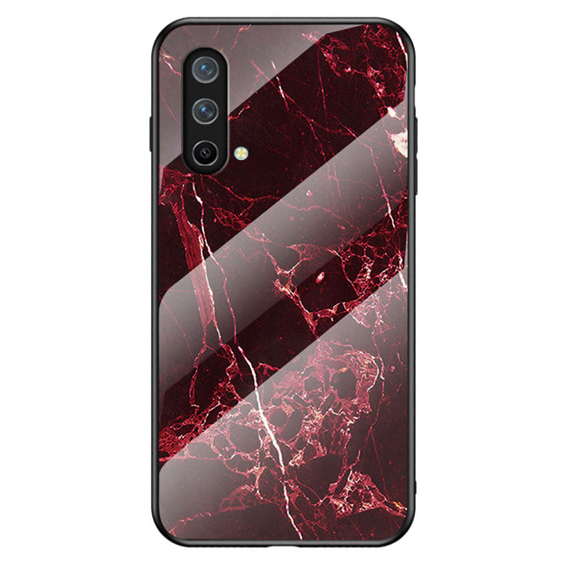 Drop-Proof Marbling Pattern Tempered Glass Cell Phone Cover for OnePlus Nord CE 5G