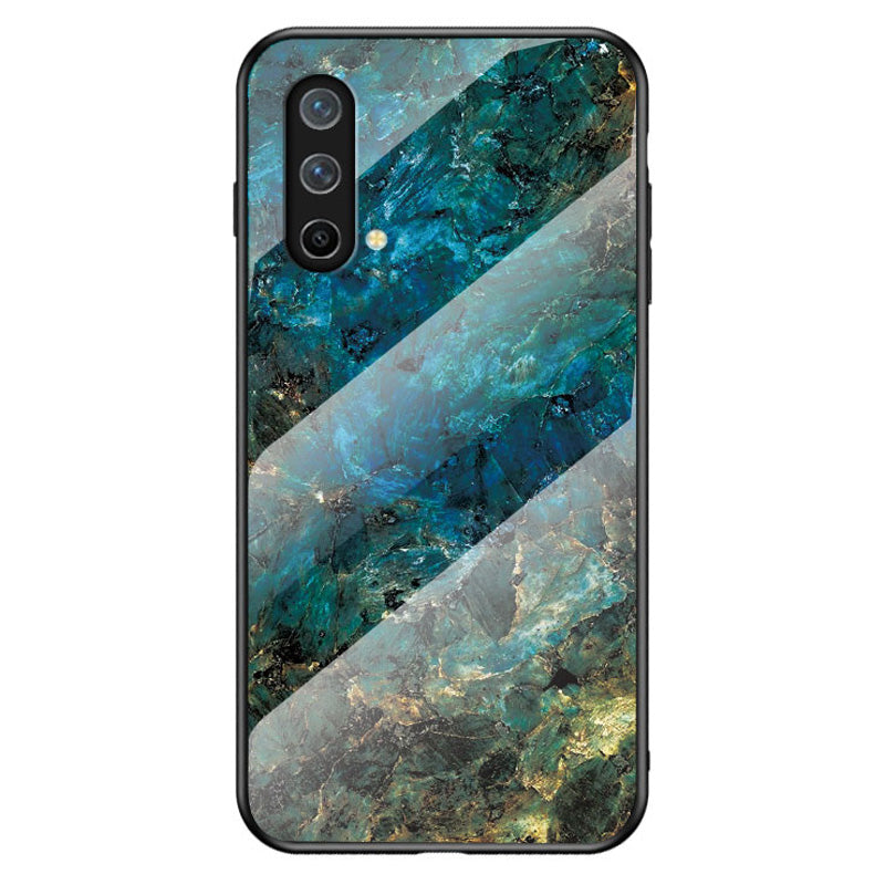 Drop-Proof Marbling Pattern Tempered Glass Cell Phone Cover for OnePlus Nord CE 5G