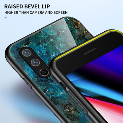 Drop-Proof Marbling Pattern Tempered Glass Cell Phone Cover for OnePlus Nord CE 5G