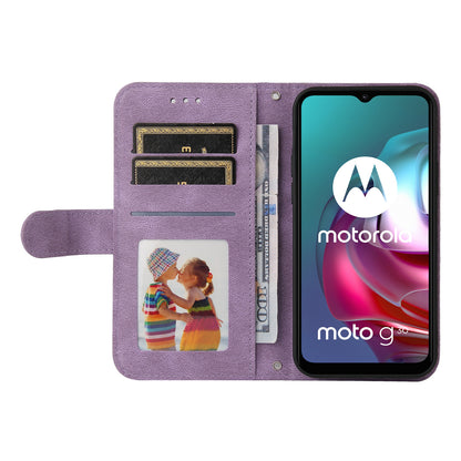 Retro Tree Pattern Metal Button Decor Phone Flip Case Stand PU Leather+TPU Cover for Motorola Moto G10/G20/G30/G10 Power