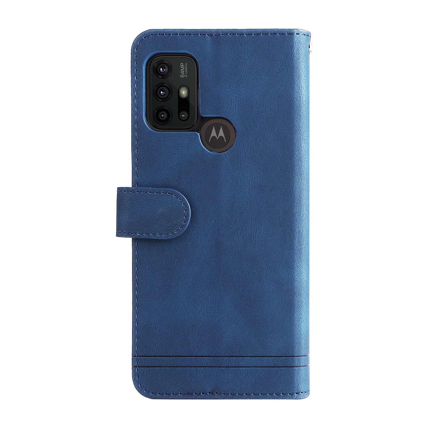 Retro Tree Pattern Metal Button Decor Phone Flip Case Stand PU Leather+TPU Cover for Motorola Moto G10/G20/G30/G10 Power