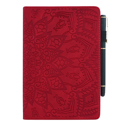 Flower Pattern Imprinting Flip Cover Stand Design Leather Tablet Case with Card Slots and Elastic Pen Holder Loop for Amazon Kindle Paperwhite 5 (2021)