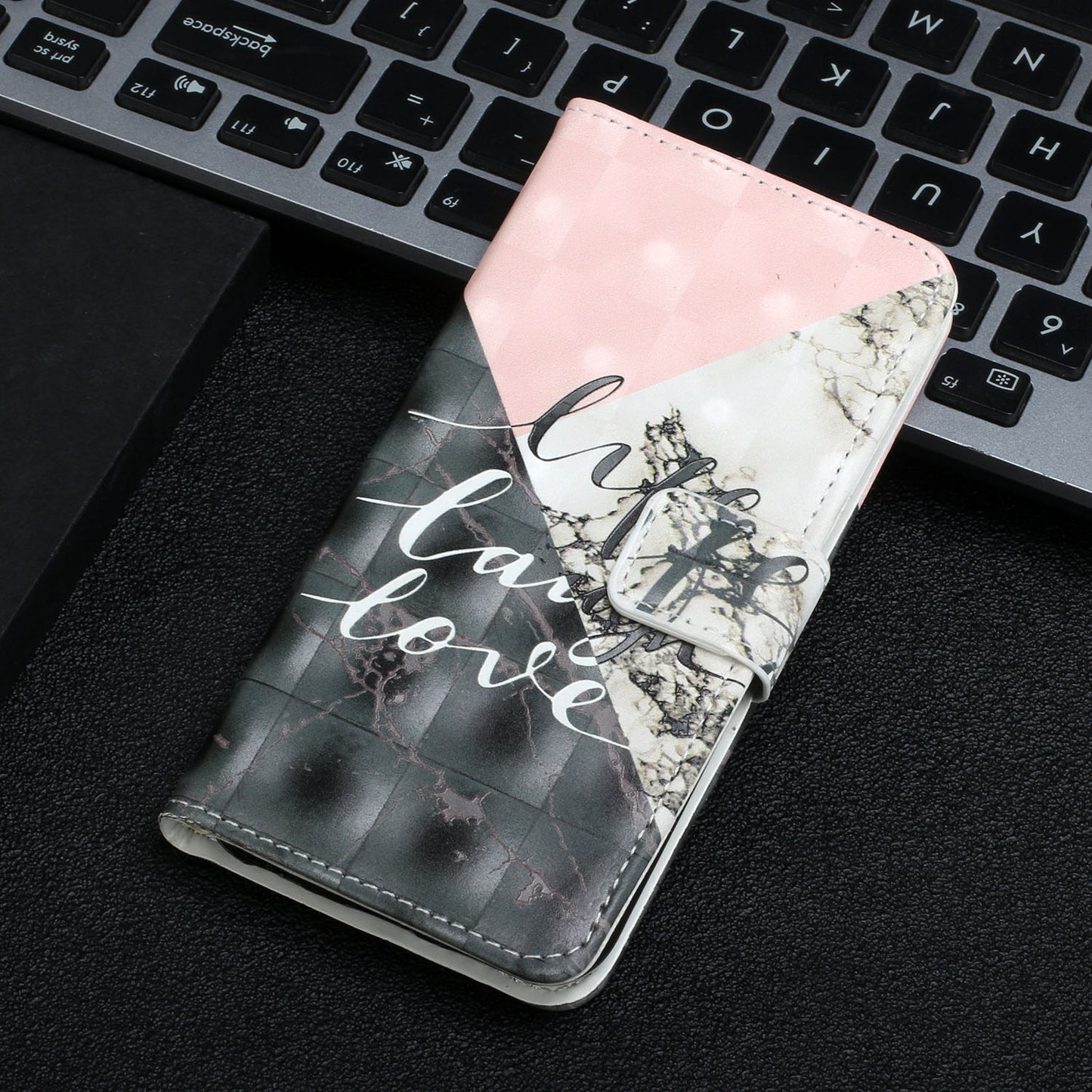 Pattern Printing Light Spot Decor Leather Cover Stand Wallet Protective Phone Case for Samsung Galaxy S22 Ultra 5G