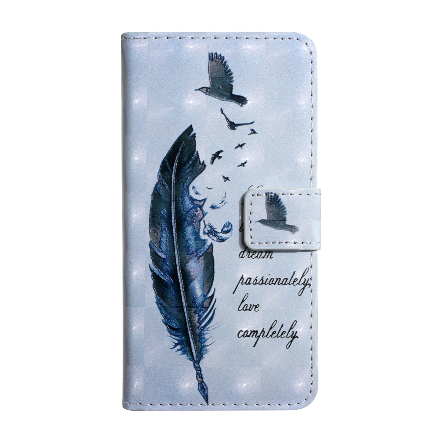 Pattern Printing Light Spot Decor Leather Cover Stand Wallet Protective Phone Case for Samsung Galaxy S22 Ultra 5G