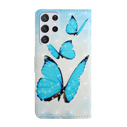 Pattern Printing Light Spot Decor Leather Cover Stand Wallet Protective Phone Case for Samsung Galaxy S22 Ultra 5G