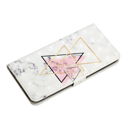 Pattern Printing Light Spot Decor Leather Cover Stand Wallet Protective Phone Case for Samsung Galaxy S22 Ultra 5G