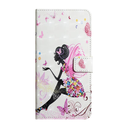 Pattern Printing Light Spot Decor Leather Cover Stand Wallet Protective Phone Case for Samsung Galaxy S22 Ultra 5G