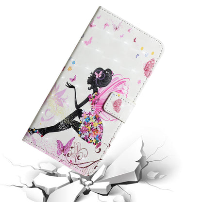 Pattern Printing Light Spot Decor Leather Cover Stand Wallet Protective Phone Case for Samsung Galaxy S22 Ultra 5G