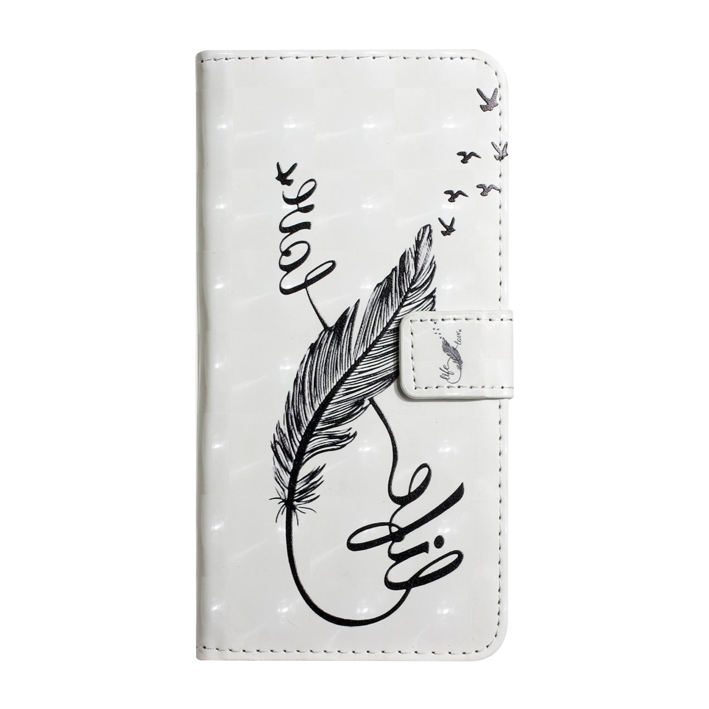 Pattern Printing Light Spot Decor Leather Cover Stand Wallet Protective Phone Case for Samsung Galaxy S22 Ultra 5G