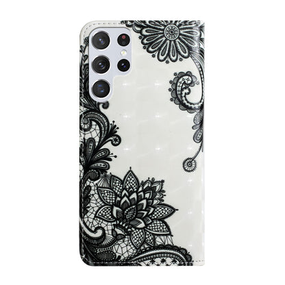 Pattern Printing Light Spot Decor Leather Cover Stand Wallet Protective Phone Case for Samsung Galaxy S22 Ultra 5G