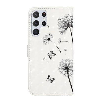 Pattern Printing Light Spot Decor Leather Cover Stand Wallet Protective Phone Case for Samsung Galaxy S22 Ultra 5G