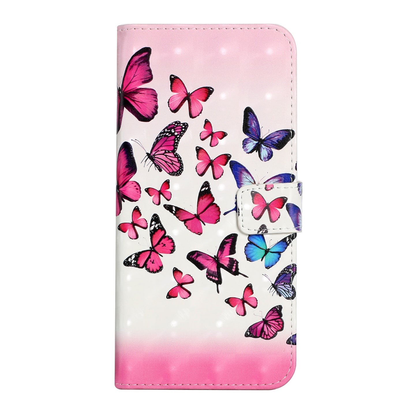 Pattern Printing Light Spot Decor Leather Cover Stand Wallet Protective Phone Case for Samsung Galaxy S22 Ultra 5G