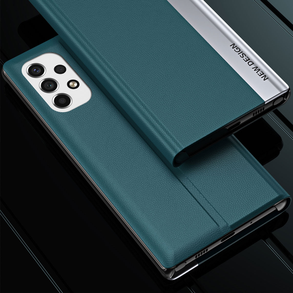 Folio Flip Magnetic Absorption Anti-scratch Shockproof PU Leather Stand Phone Case for Samsung Galaxy A73 5G